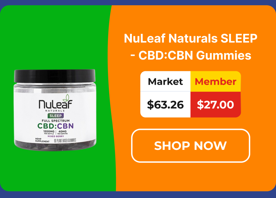 NuLeaf Naturals SLEEP - CBD:CBN Gummies