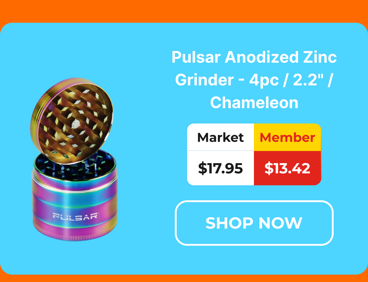 Pulsar Anodized Zinc Grinder - 4pc / 2.2" / Chameleon