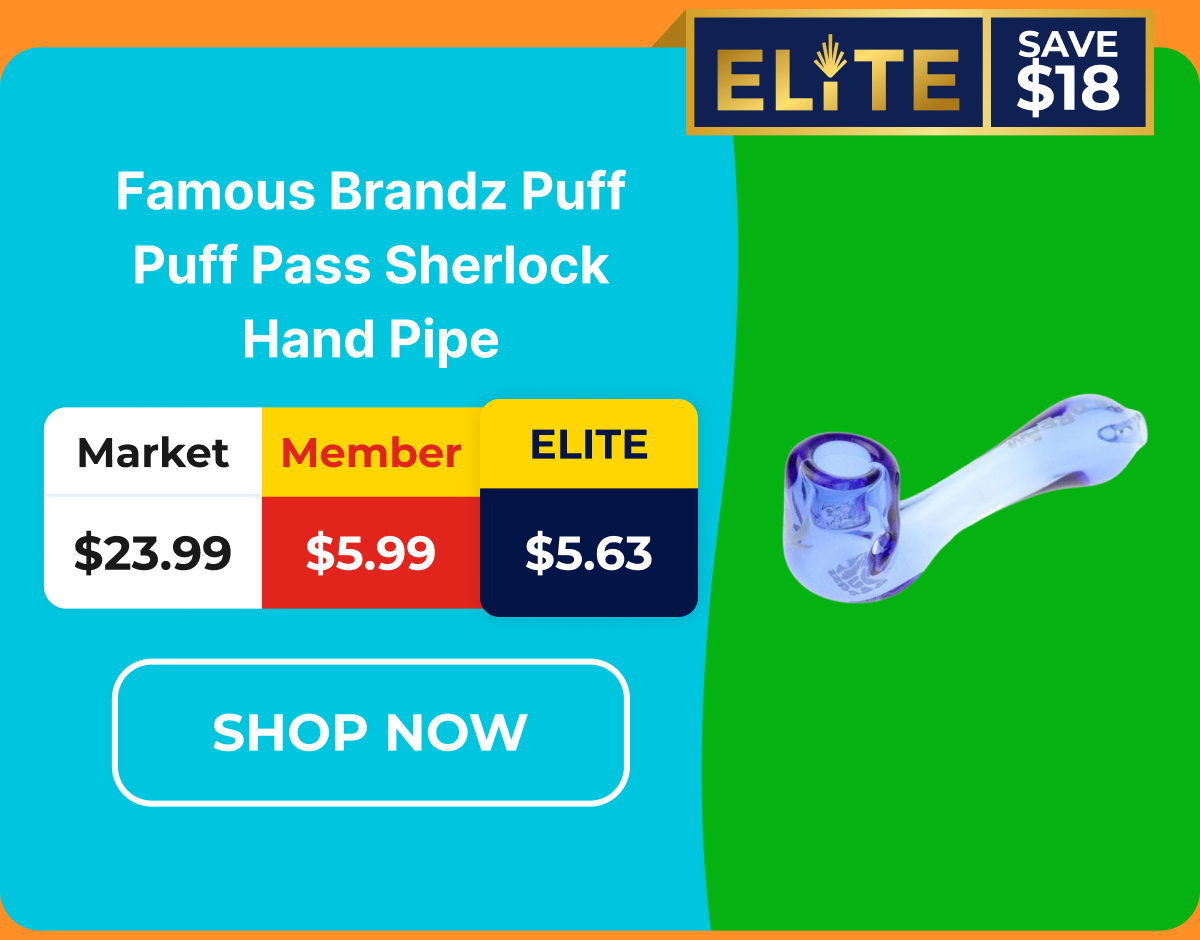 Famous Brandz Puff Puff Pass Sherlock Hand Pipe