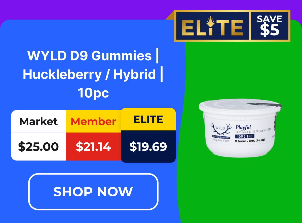 WYLD D9 Gummies | Huckleberry / Hybrid | 10pc