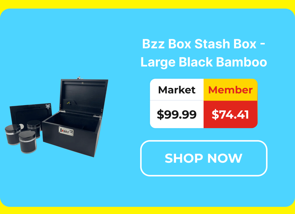 Bzz Box Stash Box - Large Black Bamboo