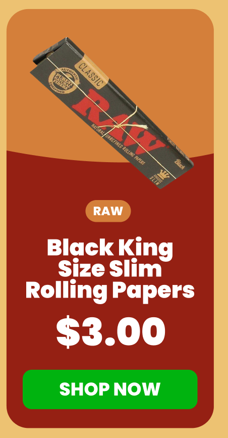 Black King Size Slim Rolling Papers