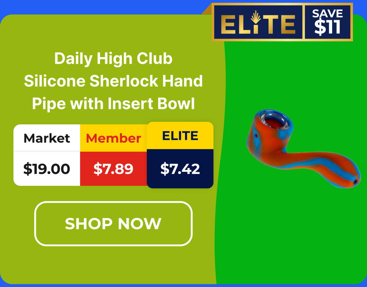 Daily High Club Silicone Sherlock Hand Pipe with Insert Bowl