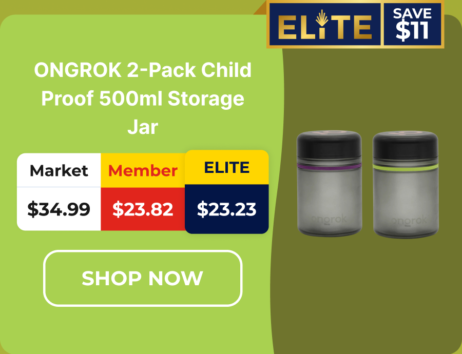 ONGROK 2-Pack Child Proof 500ml Storage Jar