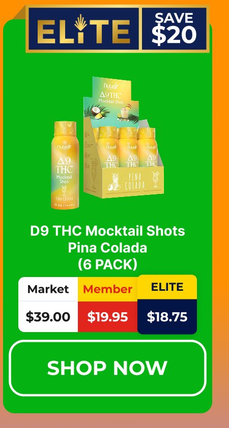 D9 THC Mocktail Shots Pina Colada (6 PACK)