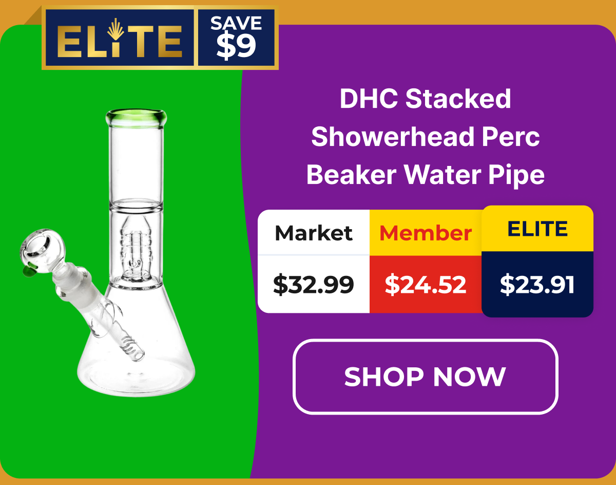 DHC Stacked Showerhead Perc Beaker Water Pipe