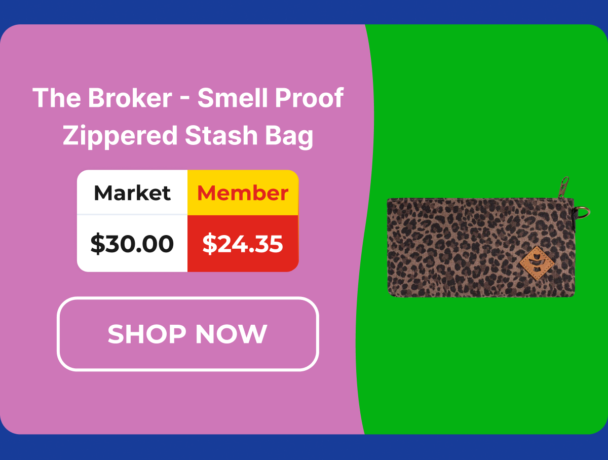 The Broker - Smell Proof Zippered Stash Bag