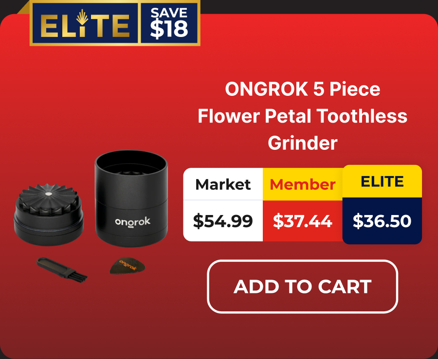 ONGROK 5 Piece Flower Petal Toothless Grinder