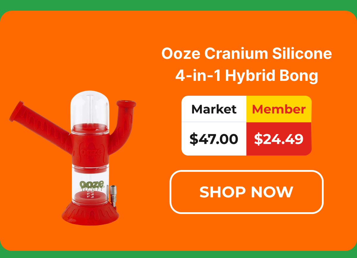 Ooze Cranium Silicone 4-in-1 Hybrid Bong