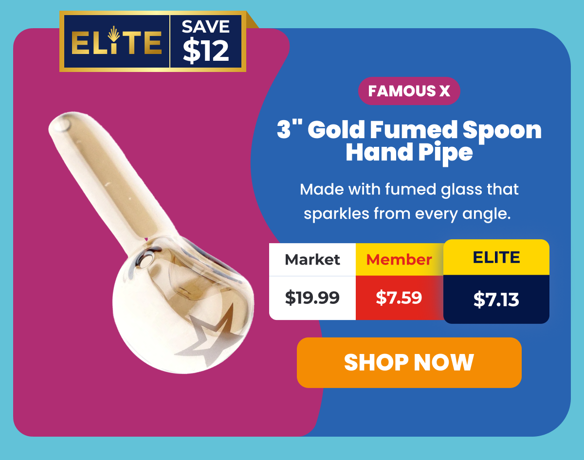3" Gold Fumed Spoon Hand Pipe