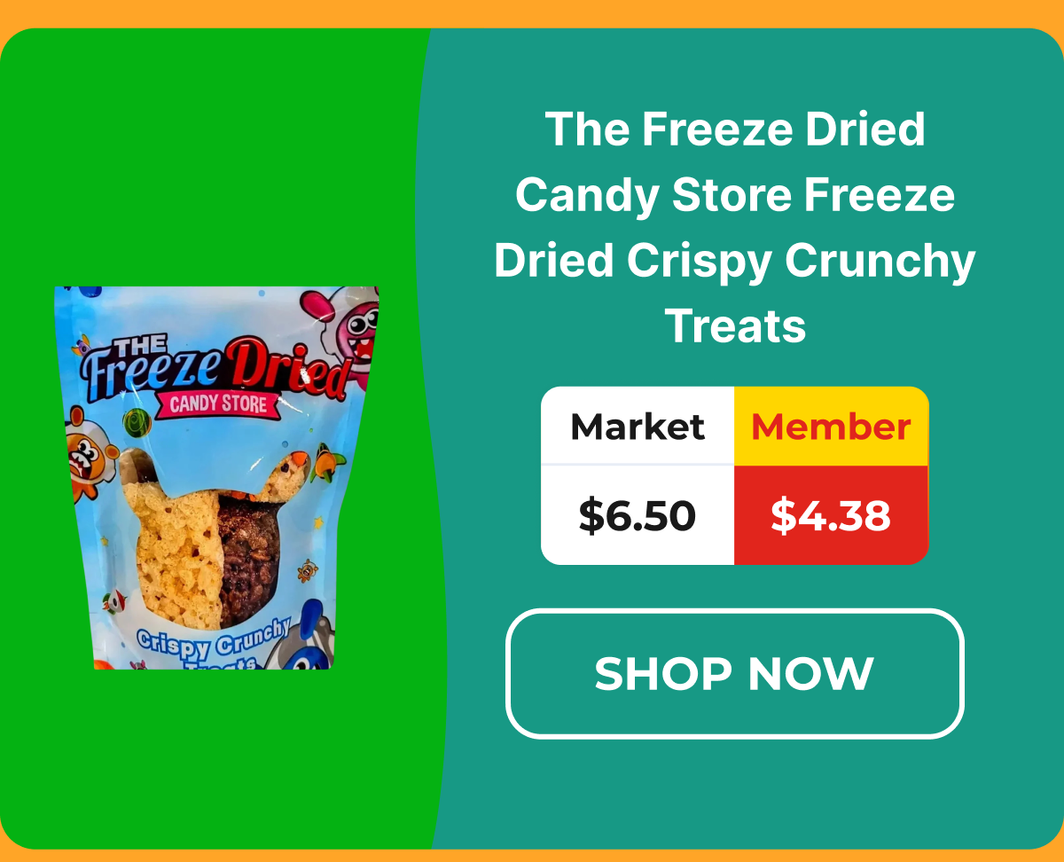 The Freeze Dried Candy Store Freeze Dried Crispy Crunchy Treats