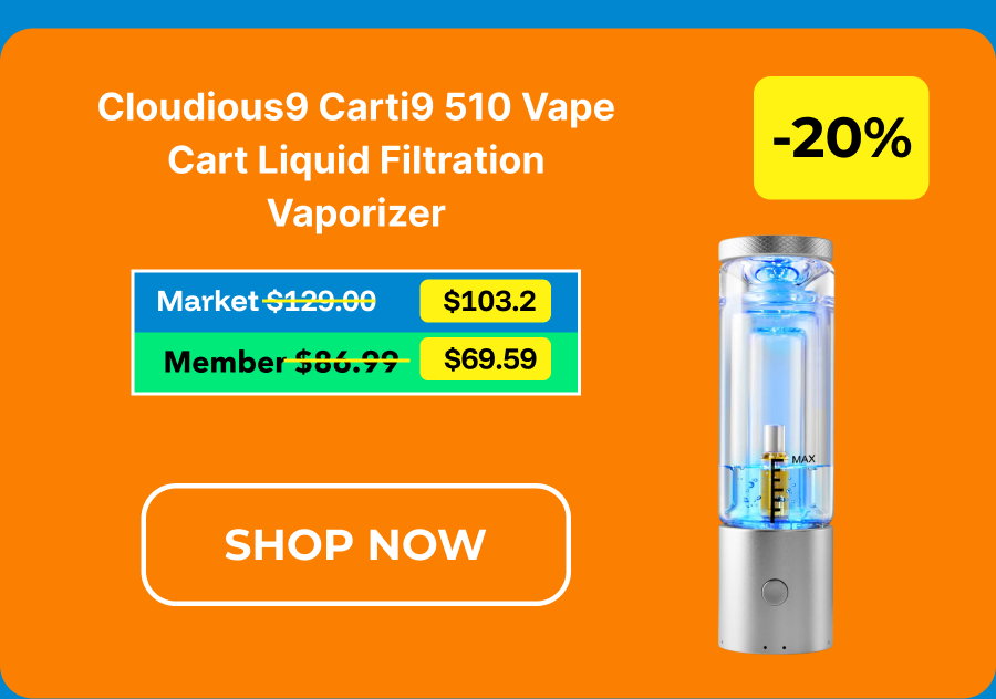 Cloudious9 Carti9 510 Vape Cart Liquid Filtration Vaporizer