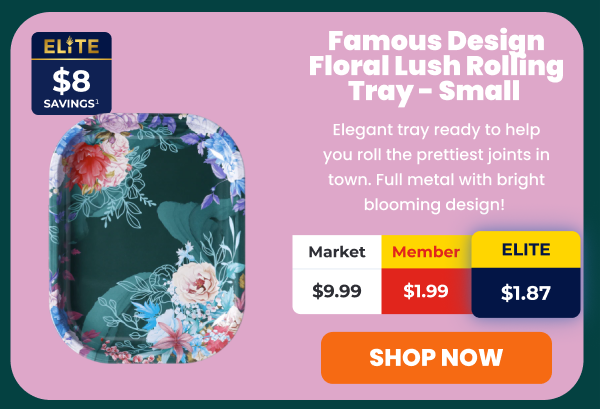 Famous Design Floral Lush Rolling Tray - Small 