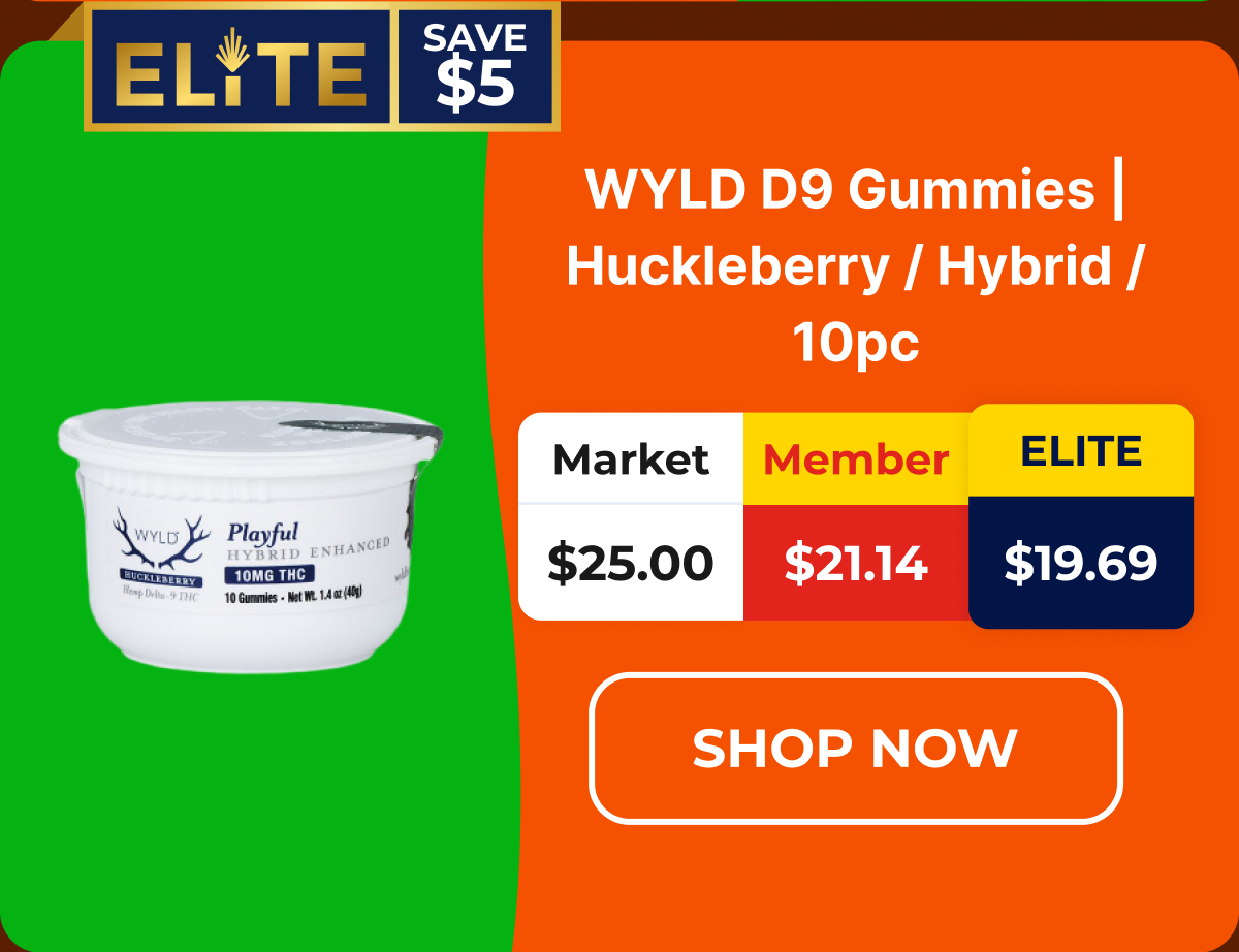 WYLD D9 Gummies | Huckleberry / Hybrid / 10pc