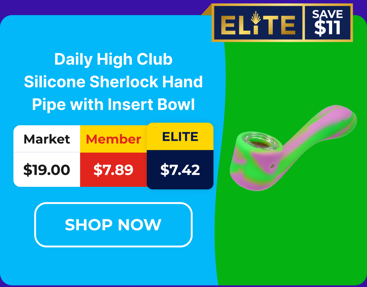 Daily High Club Silicone Sherlock Hand Pipe with Insert Bowl