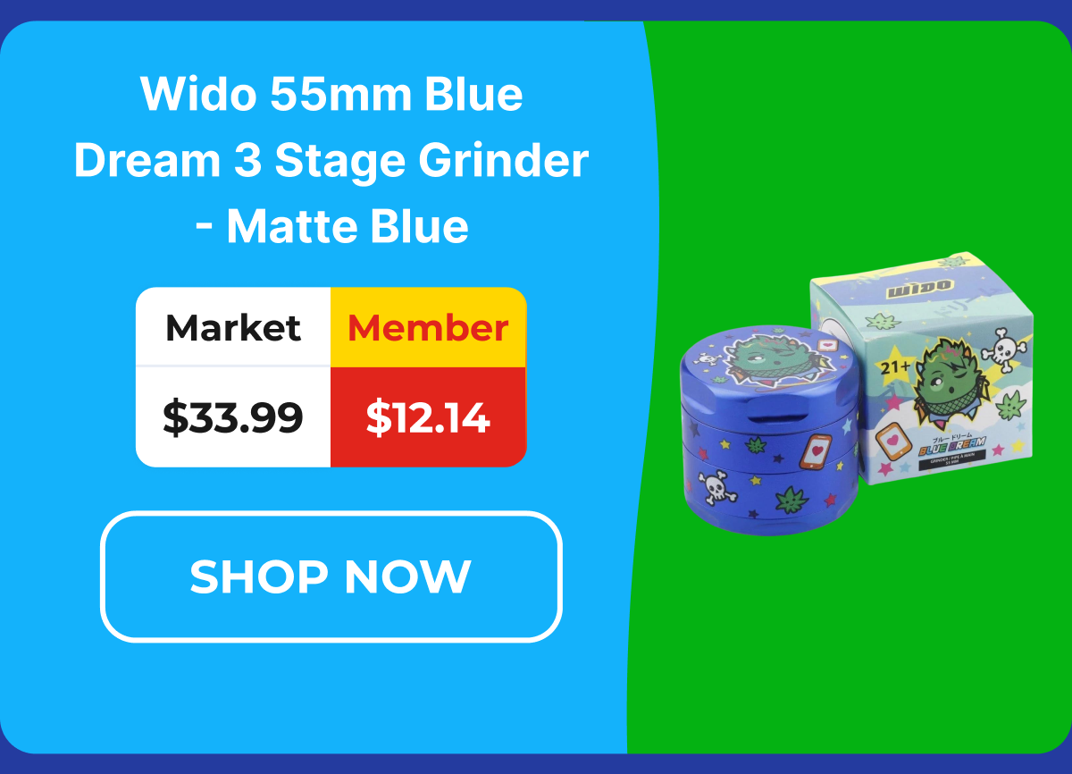 Wido 55mm Blue Dream 3 Stage Grinder - Matte Blue