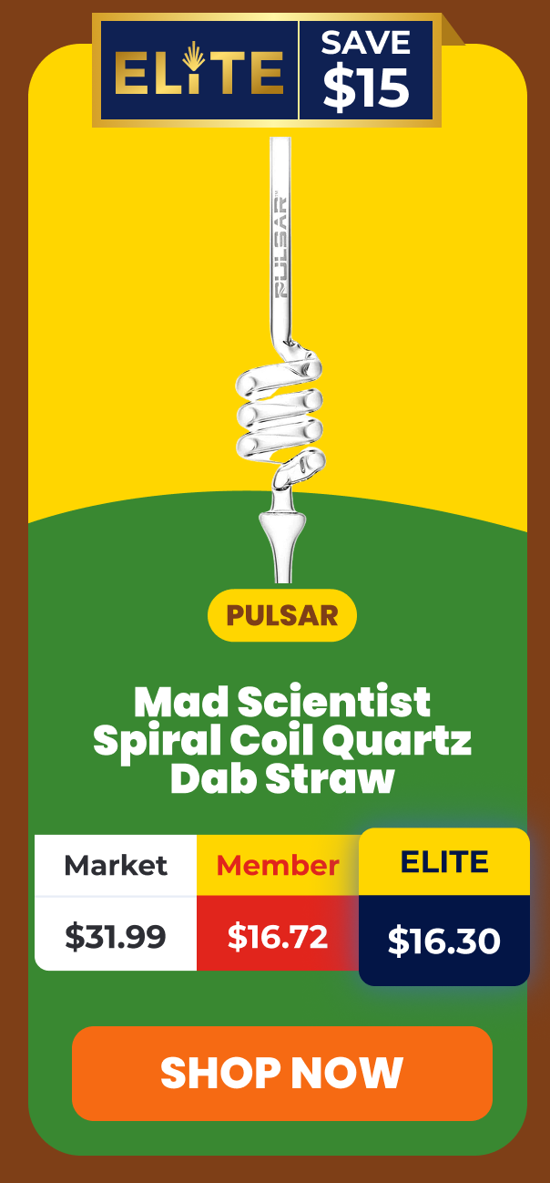 Pulsar Mad Scientist Spiral Coil Quartz Dab Straw