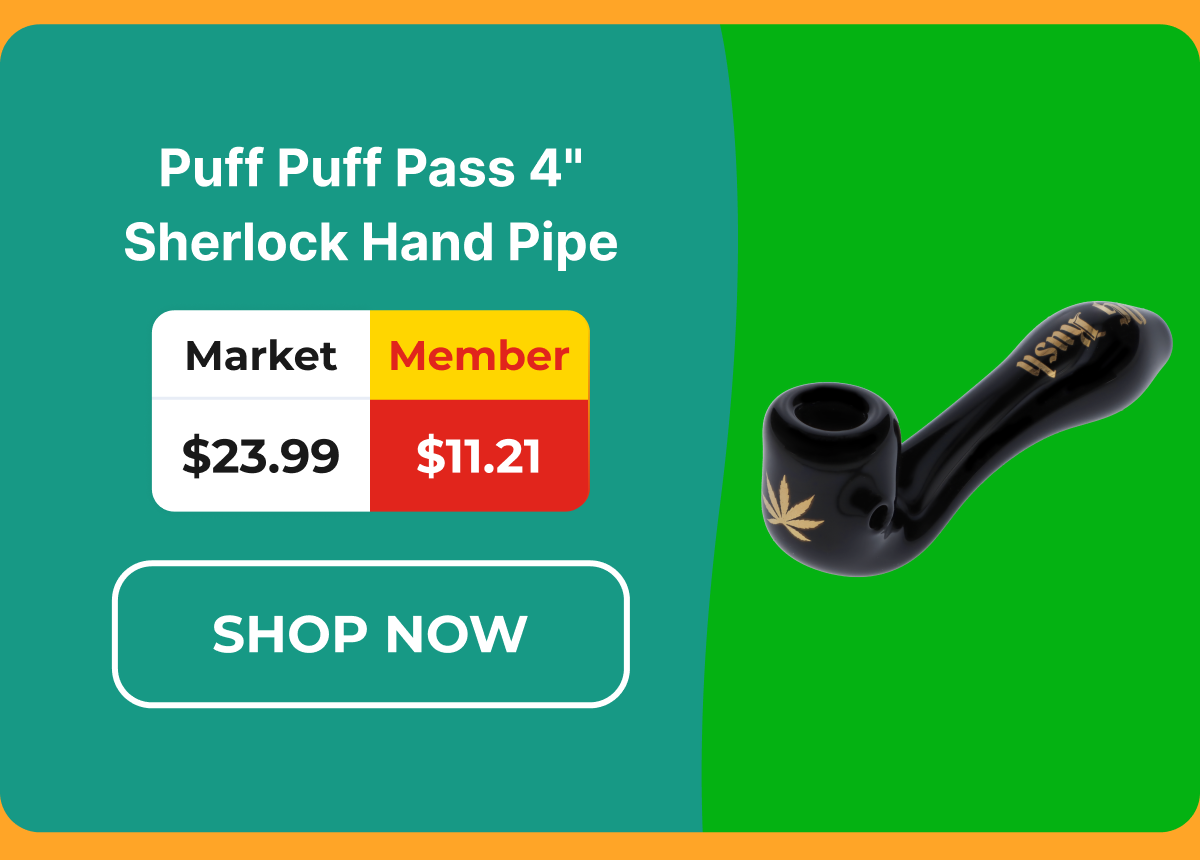 Puff Puff Pass 4" Sherlock Hand Pipe