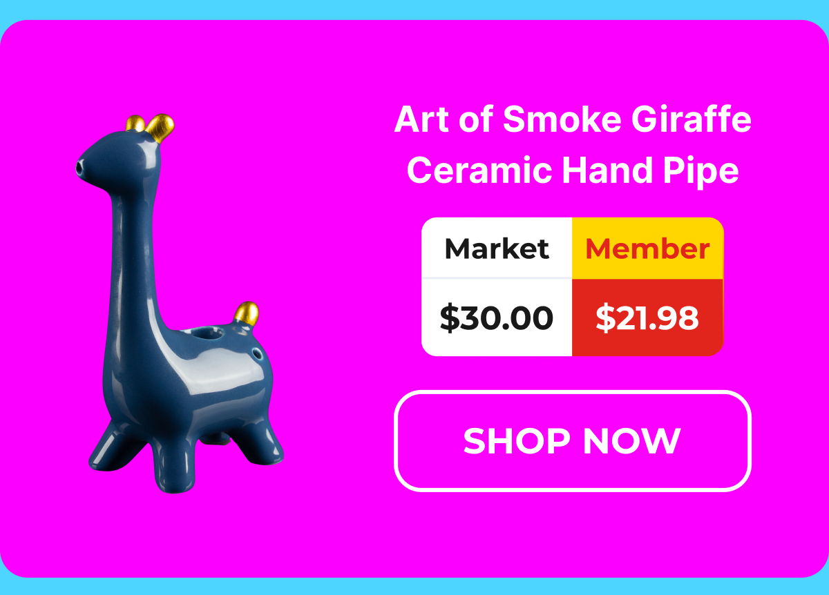 Art of Smoke Giraffe Ceramic Hand Pipe