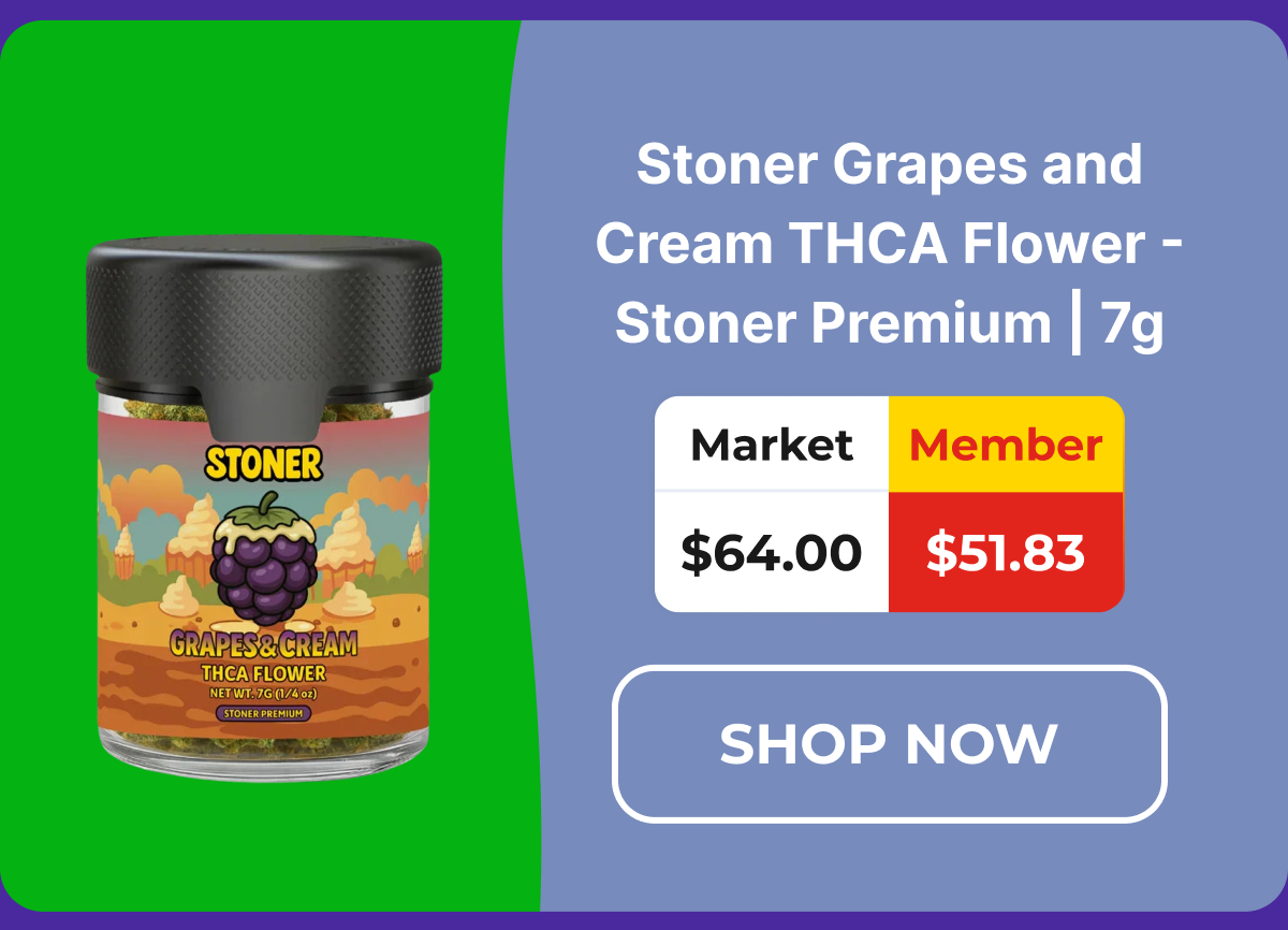 Stoner Grapes and Cream THCA Flower - Stoner Premium | 7g