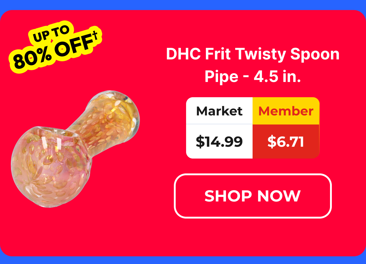 DHC Frit Twisty Spoon Pipe - 4.5 in.