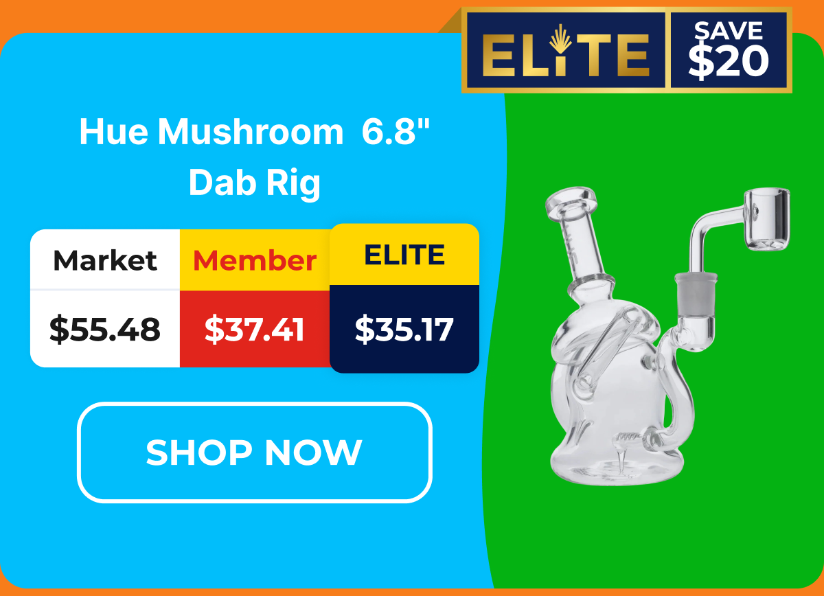 Hue Mushroom  6.8" Dab Rig
