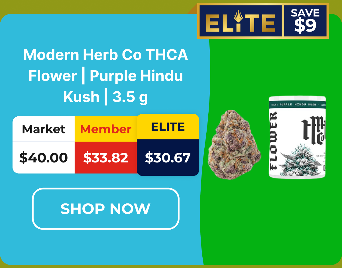 Modern Herb Co THCA Flower | Purple Hindu Kush | 3.5 g