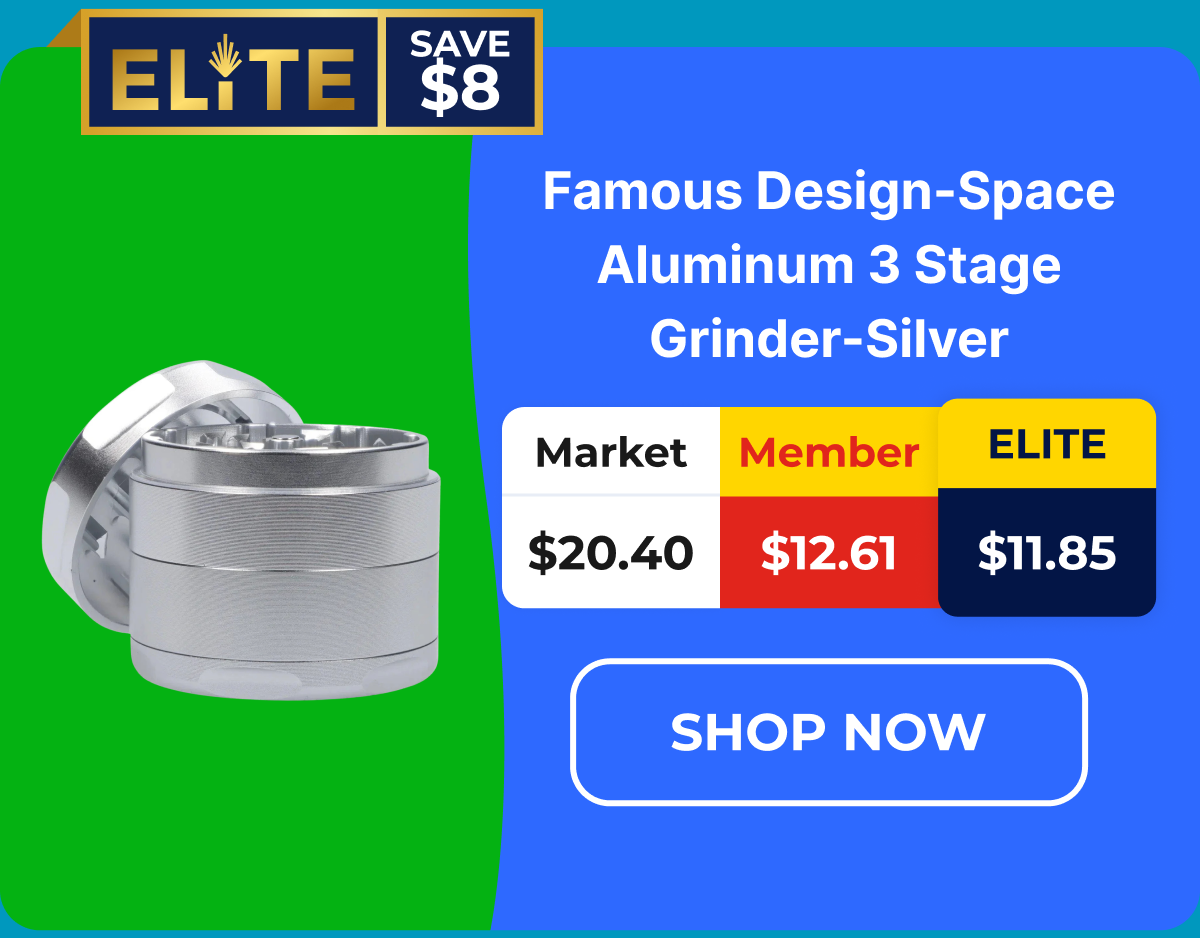 Famous Design-Space Aluminum 3 Stage Grinder-Silver