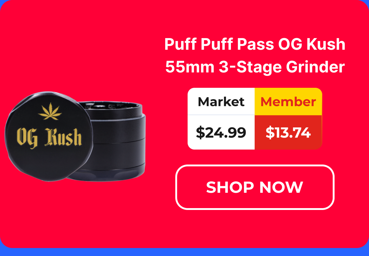 Puff Puff Pass OG Kush 55mm 3-Stage Grinder