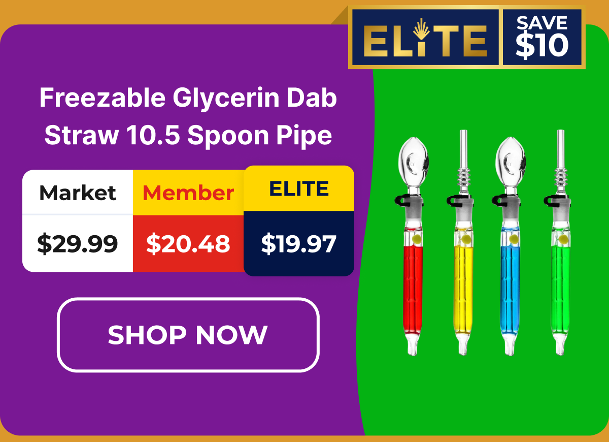 Freezable Glycerin Dab Straw 10.5 Spoon Pipe