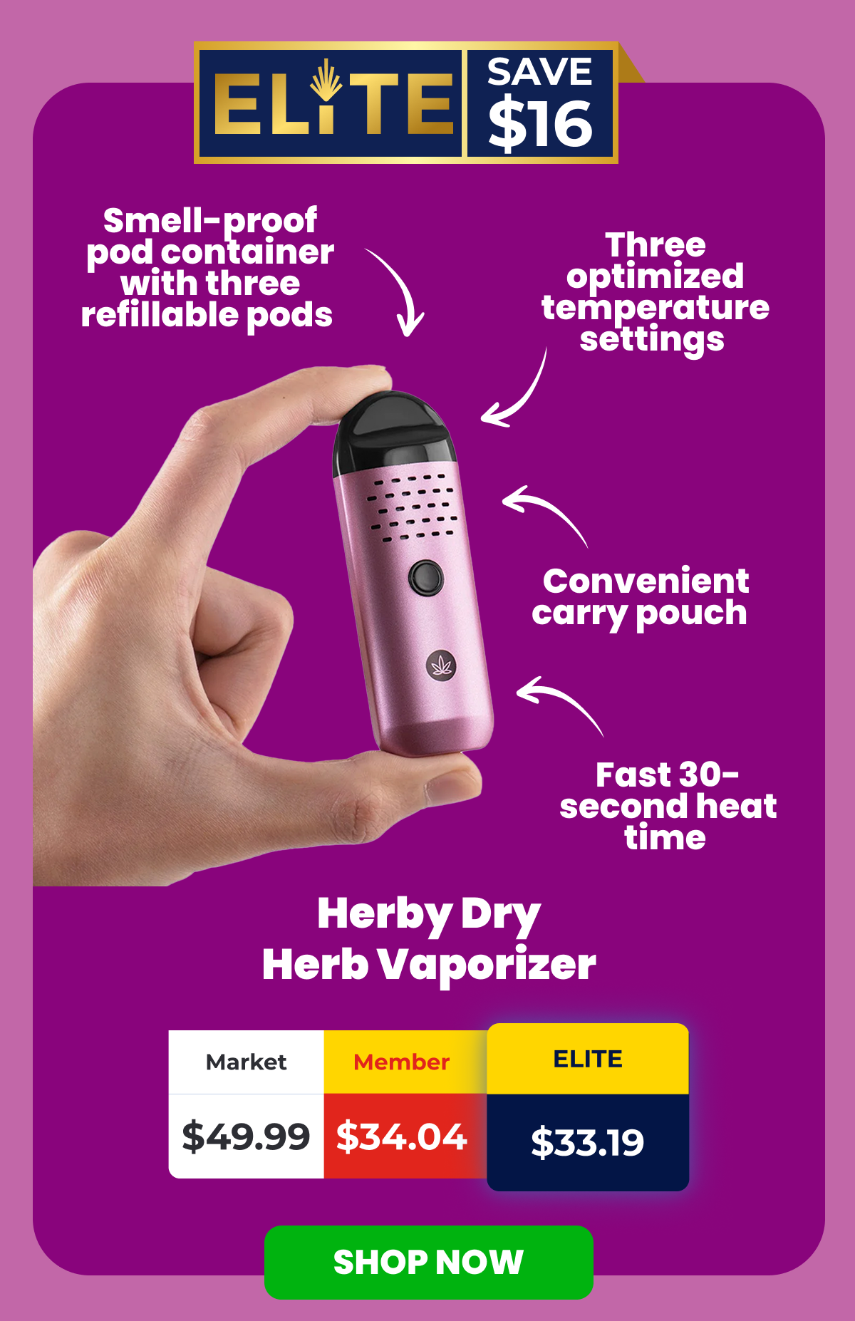 Herby Dry Herb Vaporizer