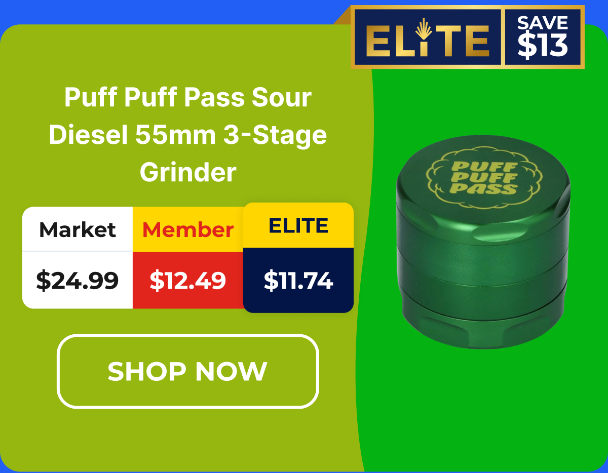 Puff Puff Pass Sour Diesel 55mm 3-Stage Grinder