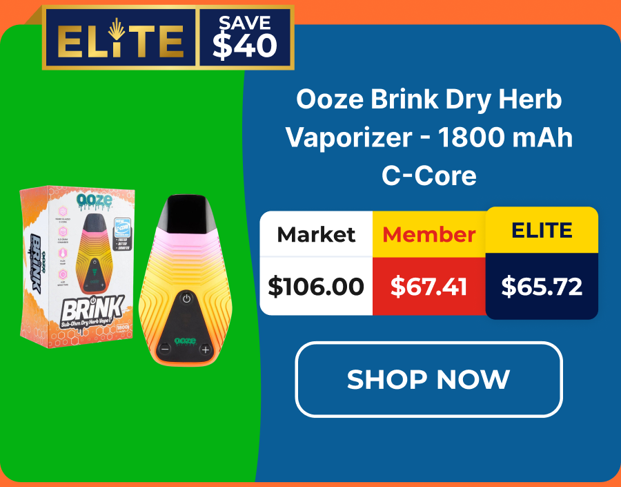 Ooze Brink Dry Herb Vaporizer - 1800 mAh C-Core
