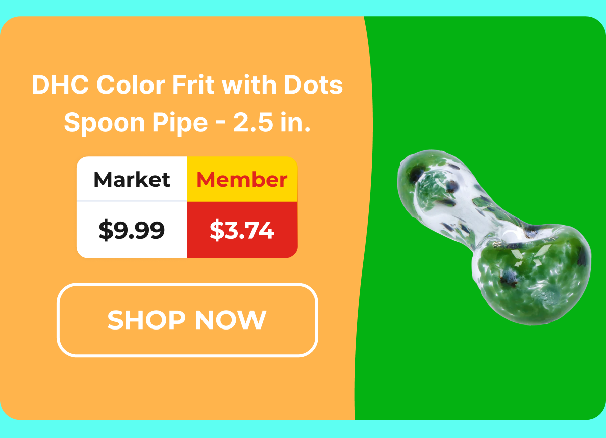 DHC Color Frit with Dots Spoon Pipe - 2.5 in.