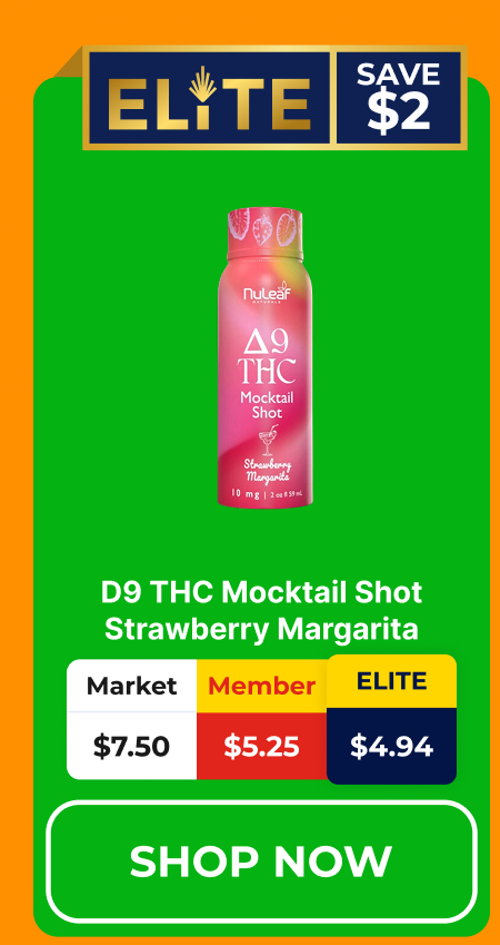D9 THC Mocktail Shot Strawberry Margarita