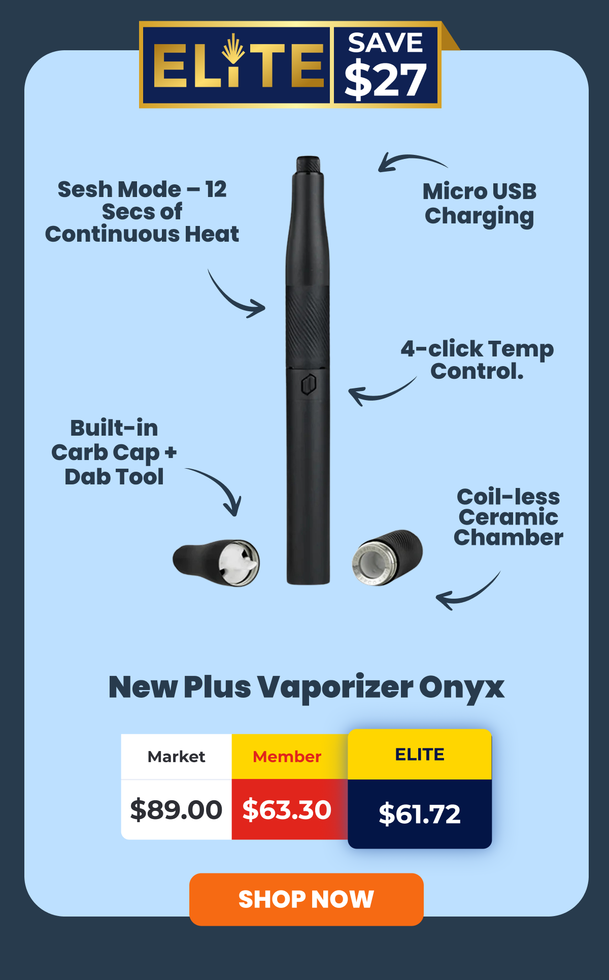 New Plus Vaporizer Onyx