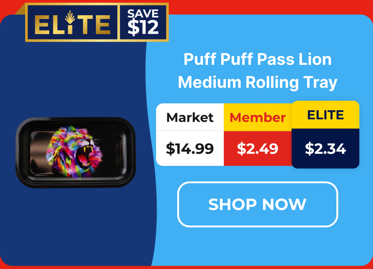 Puff Puff Pass Lion Medium Rolling Tray