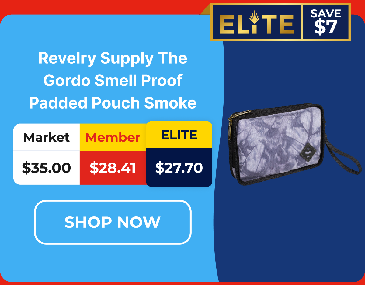 Revelry Supply The Gordo Smell Proof Padded Pouch Smoke