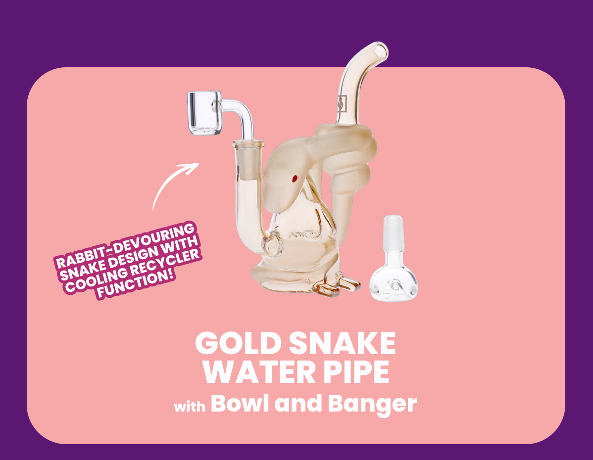 Gold Snake Water Pipe
