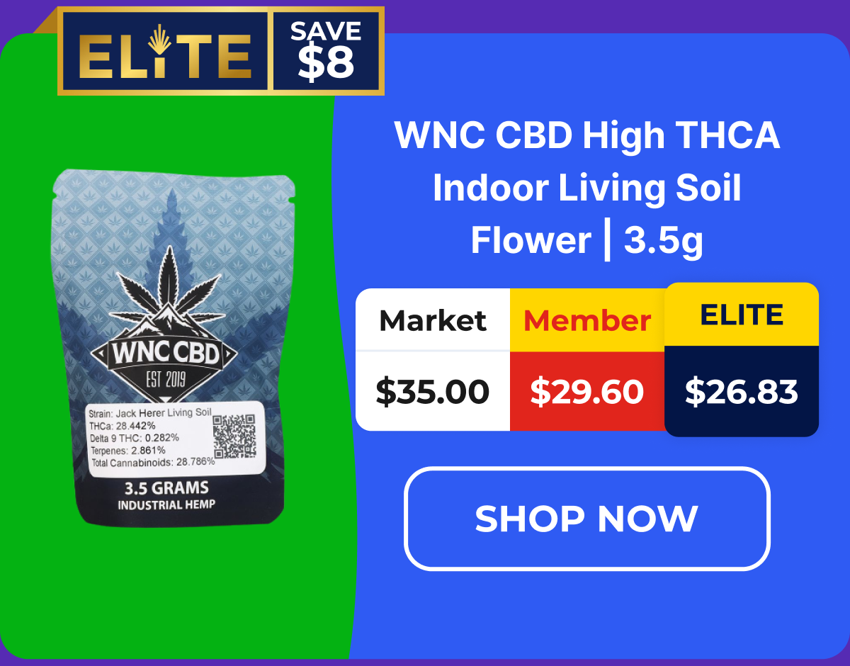 WNC CBD High THCA Indoor Living Soil Flower | 3.5g