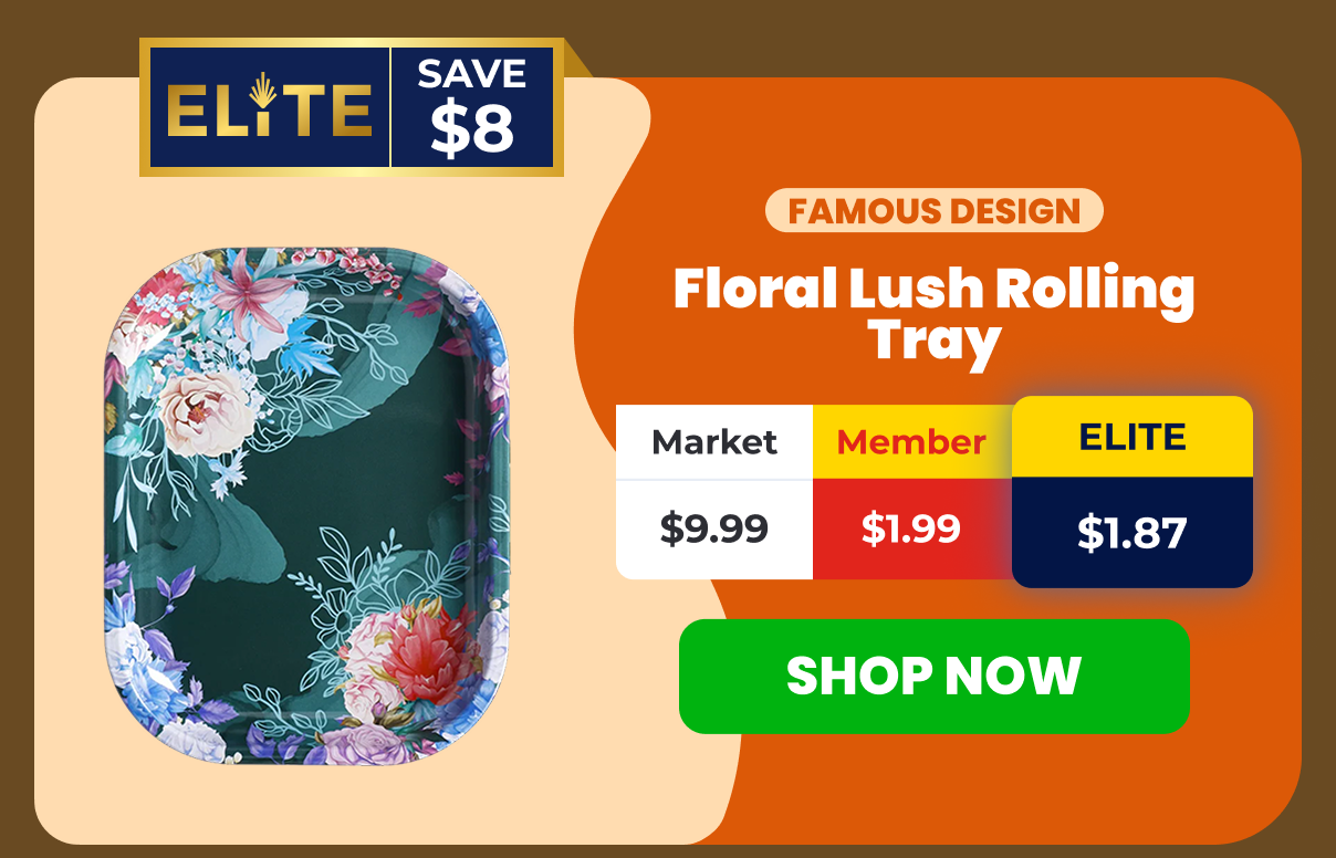 Famous Design Small Floral Lush Rolling Tray