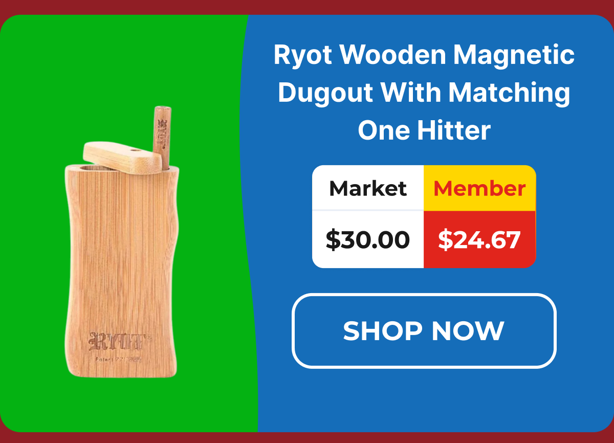 Ryot Wooden Magnetic Dugout With Matching One Hitter