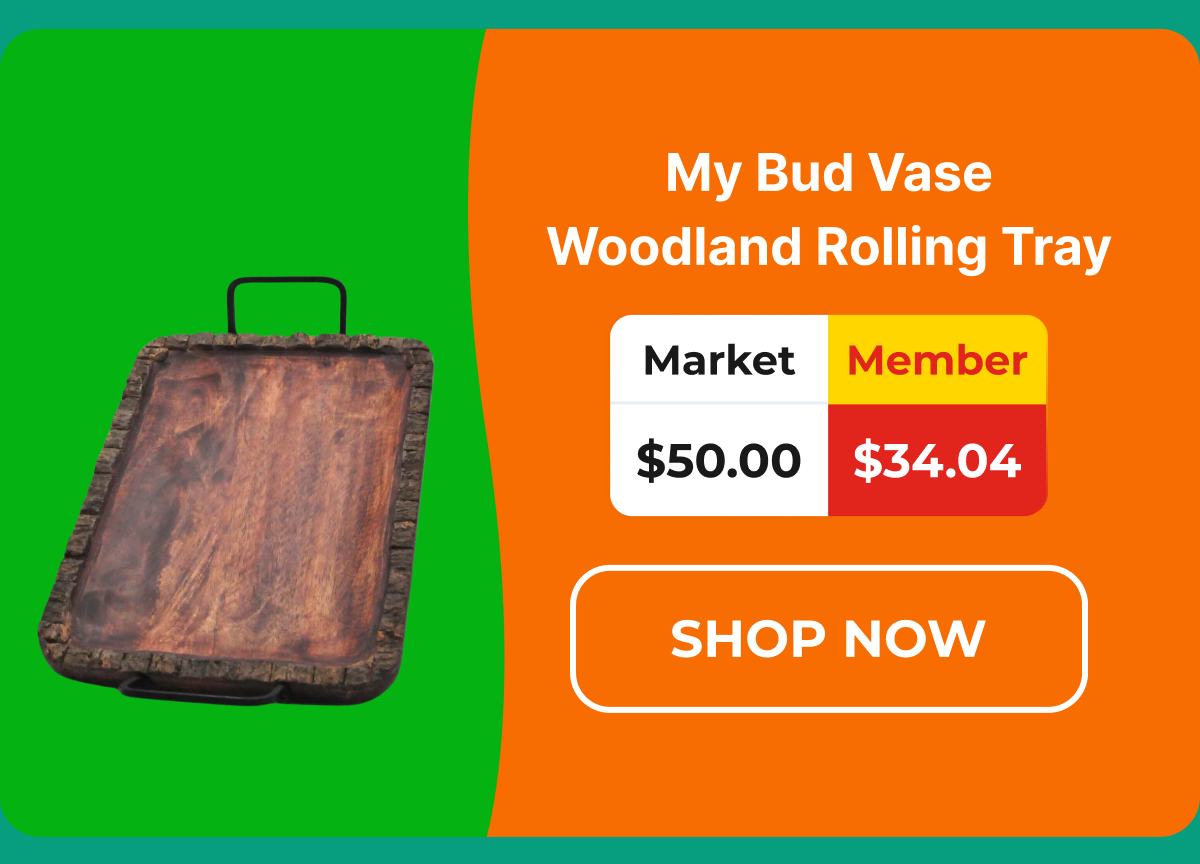 My Bud Vase Woodland Rolling Tray