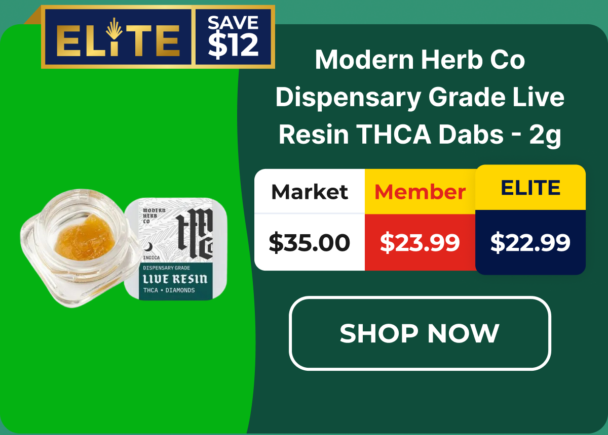 Modern Herb Co Dispensary Grade Live Resin THCA Dabs - 2g
