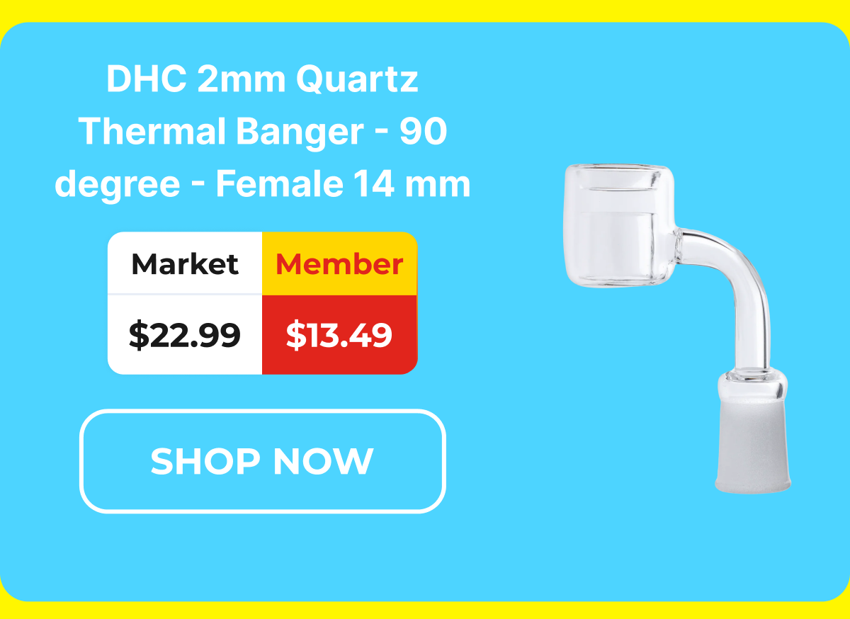 DHC 2mm Quartz Thermal Banger - 90 degree - Female 14 mm