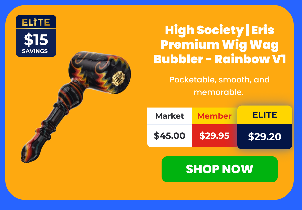 High Society | Eris Premium Wig Wag Bubbler - Rainbow V1