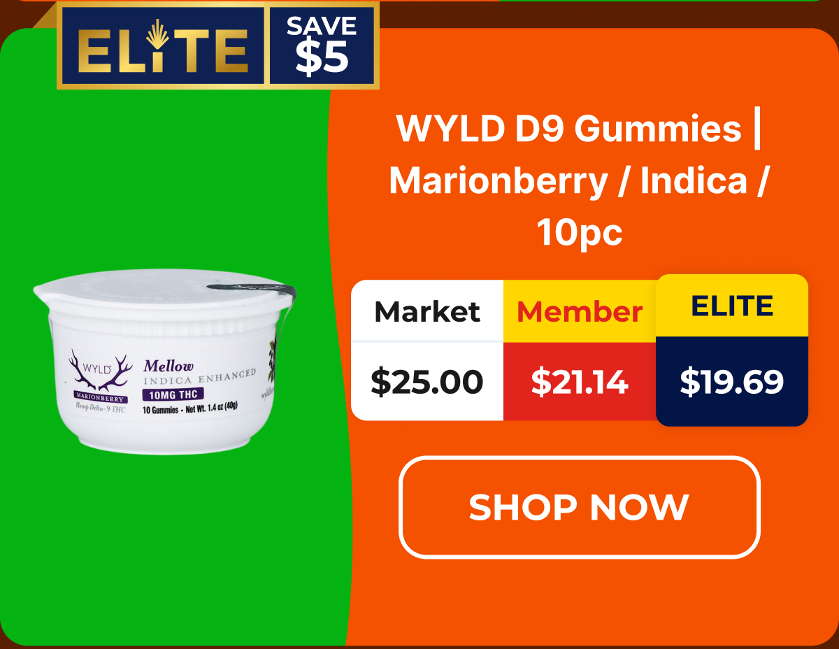 WYLD D9 Gummies | Marionberry / Indica / 10pc