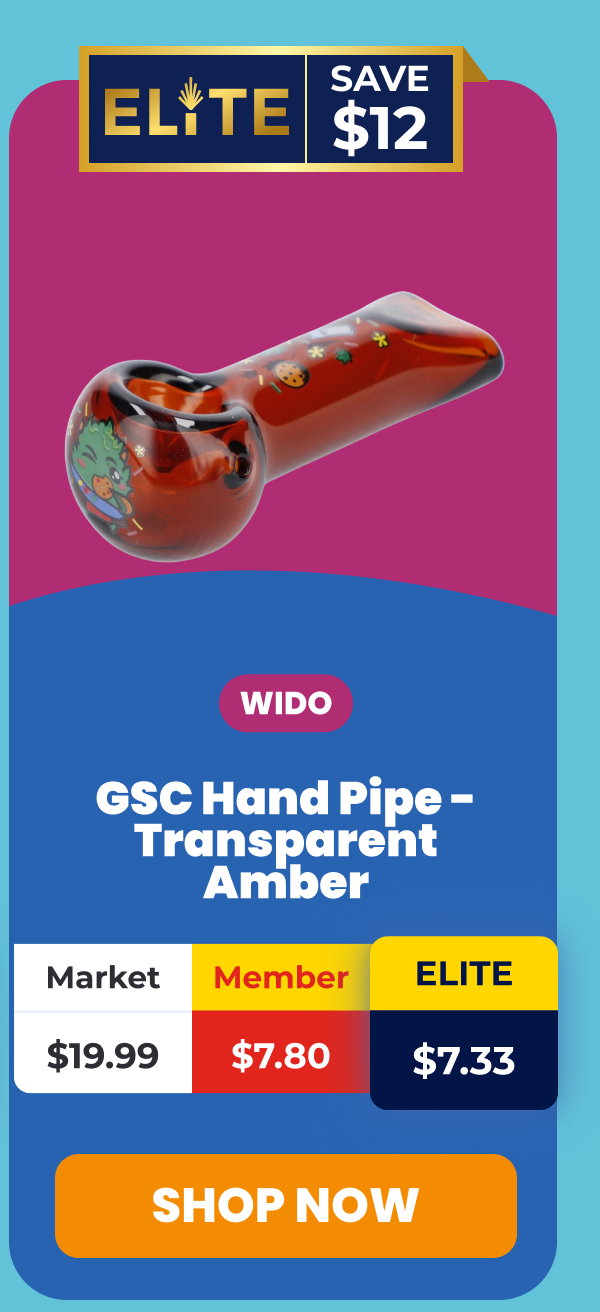 GSC Hand Pipe - Transparent Amber