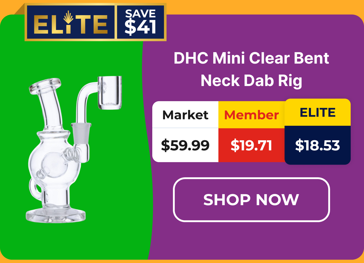 DHC Mini Clear Bent Neck Dab Rig