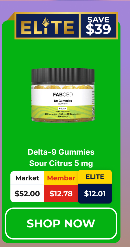 Delta-9 Gummies Sour Citrus 5 mg